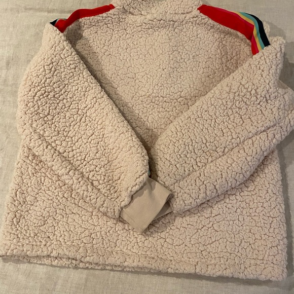 Tucker + Tate cozy fleece jacket with rainbow trim down arms. Kids sz 14/16 - Picture 4 of 7